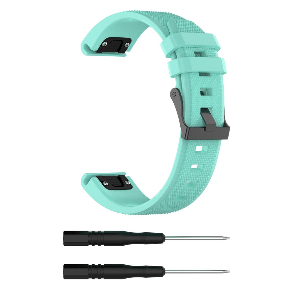 22mm Silicone Watch Band for Garmin Fenix 5 / Forerunner 935 945 / Quatix 5 / Quatix 5 Sapphire / Approach S60 Twill Texture Wrist Strap