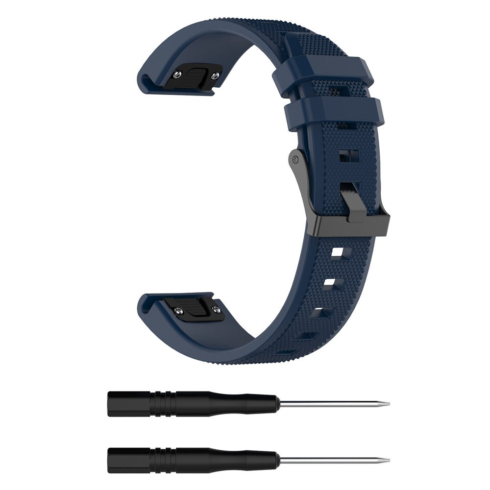 22mm Silicone Watch Band for Garmin Fenix 5 / Forerunner 935 945 / Quatix 5 / Quatix 5 Sapphire / Approach S60 Twill Texture Wrist Strap