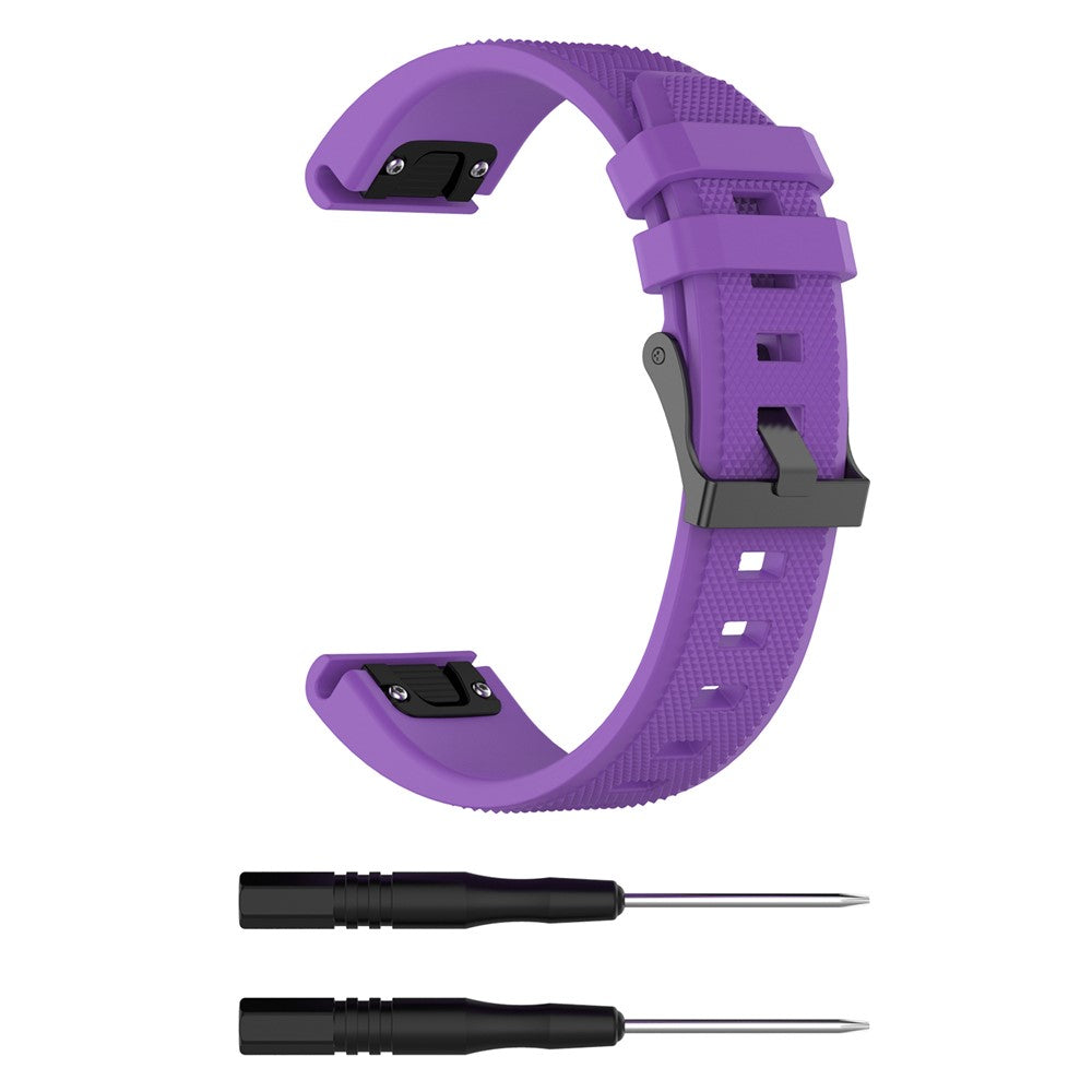 22mm Silicone Watch Band for Garmin Fenix 5 / Forerunner 935 945 / Quatix 5 / Quatix 5 Sapphire / Approach S60 Twill Texture Wrist Strap