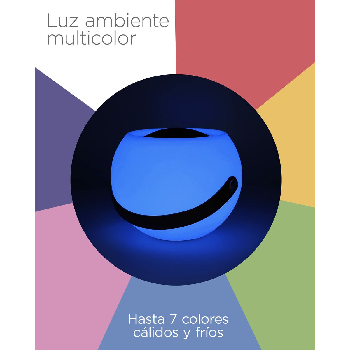 Bluetooth-högtalare med LED-ljus KSIX Bubble White 5 W Bärbar