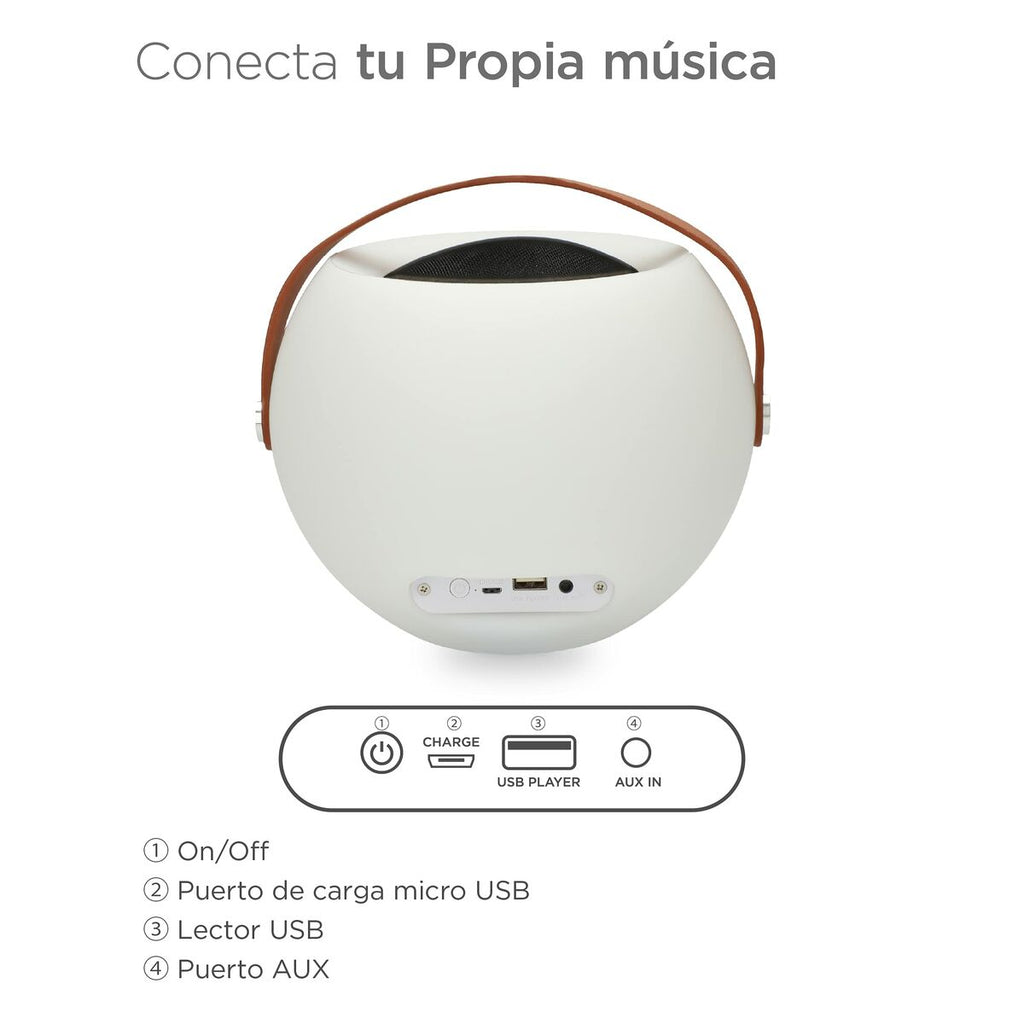 Bluetooth-högtalare med LED-ljus KSIX Bubble White 5 W Bärbar