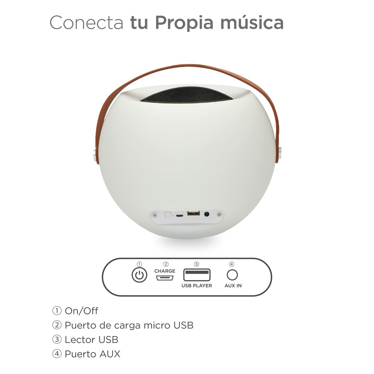 Bluetooth-högtalare med LED-ljus KSIX Bubble White 5 W Bärbar
