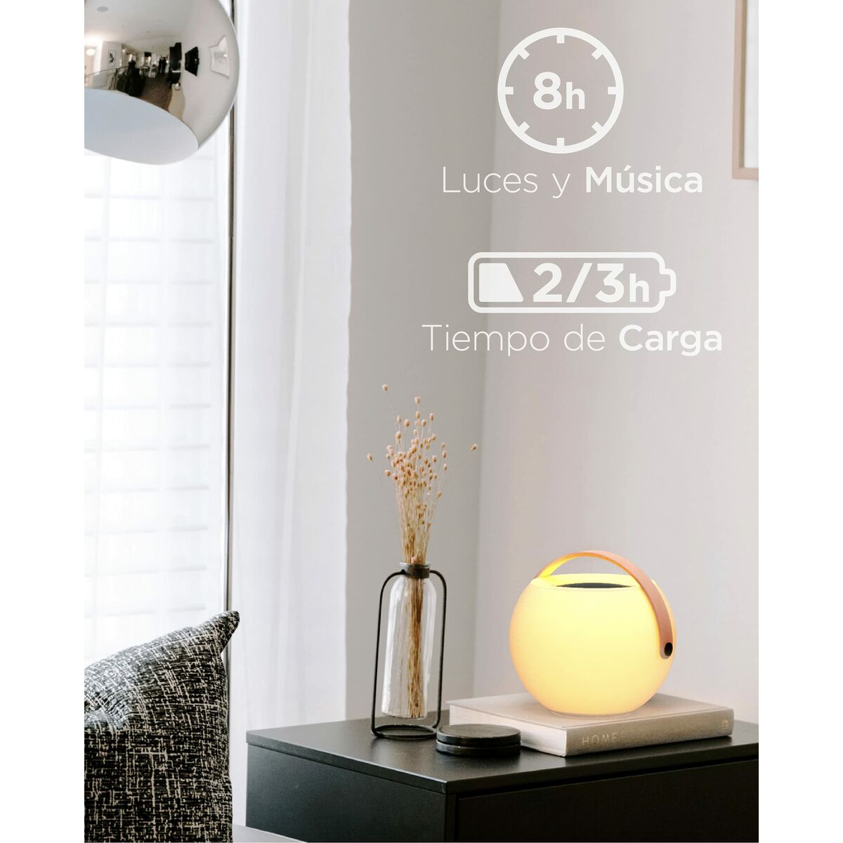 Bluetooth-högtalare med LED-ljus KSIX Bubble White 5 W Bärbar