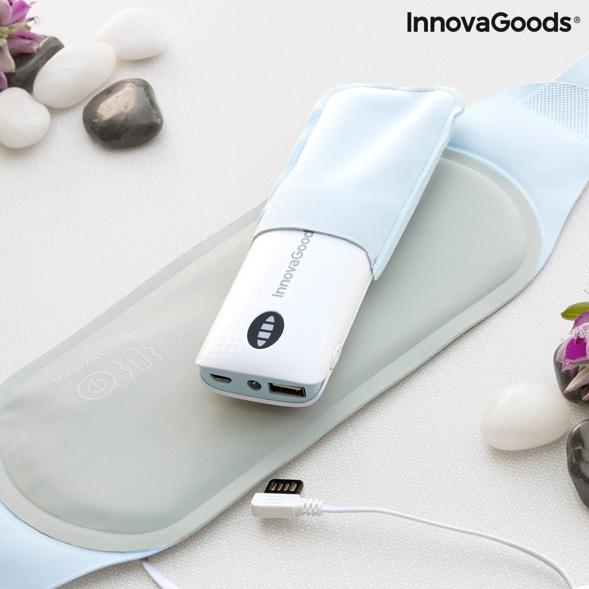 Laddningsbart trådlöst massage- och värmebälte Beldisse InnovaGoods