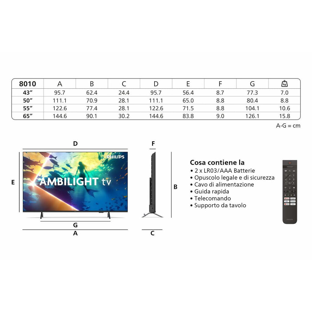 Philips Smart Tv Philips 50Pus8010 4K Ultra Hd 50" Led