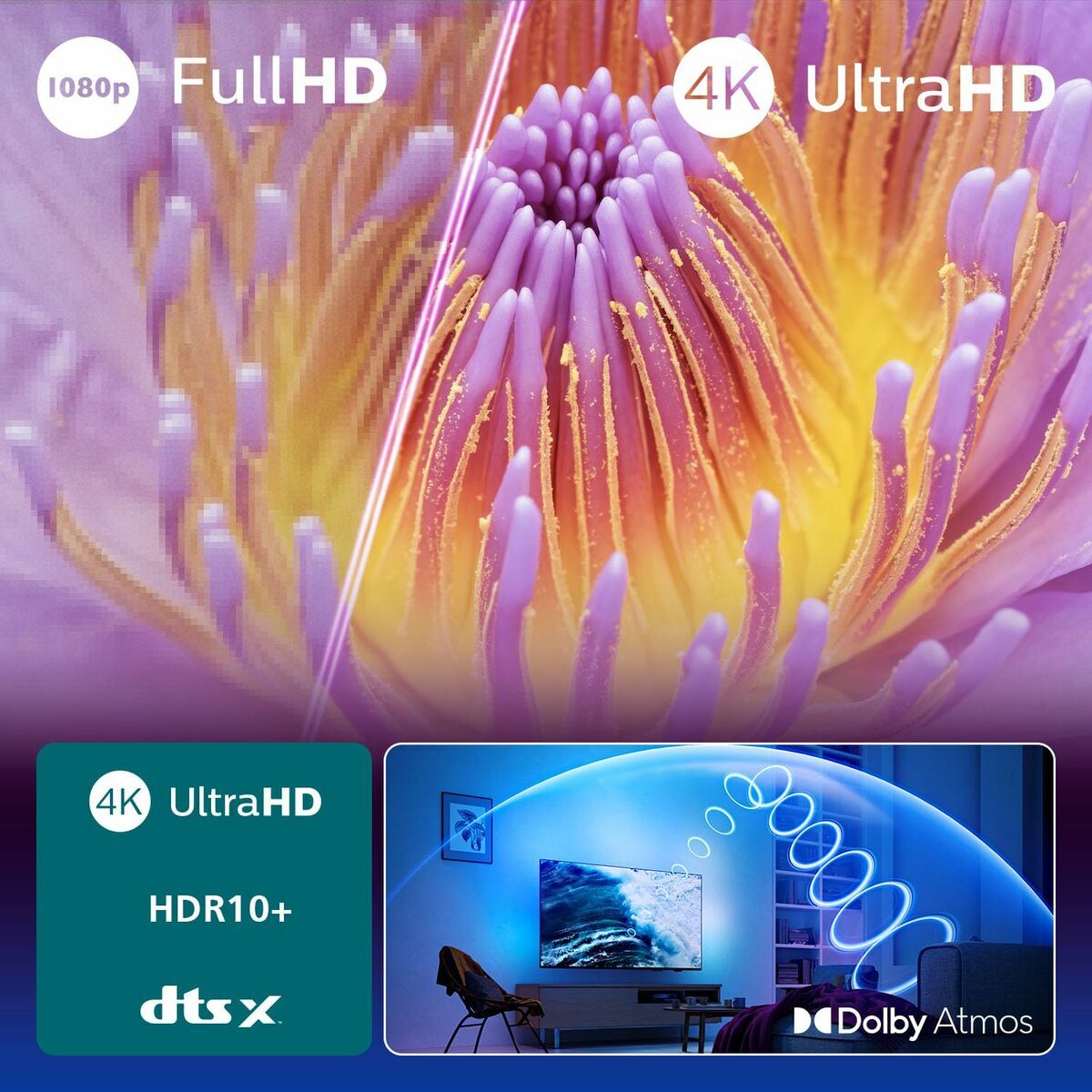 Philips Smart Tv Philips 50Pus8010 4K Ultra Hd 50" Led