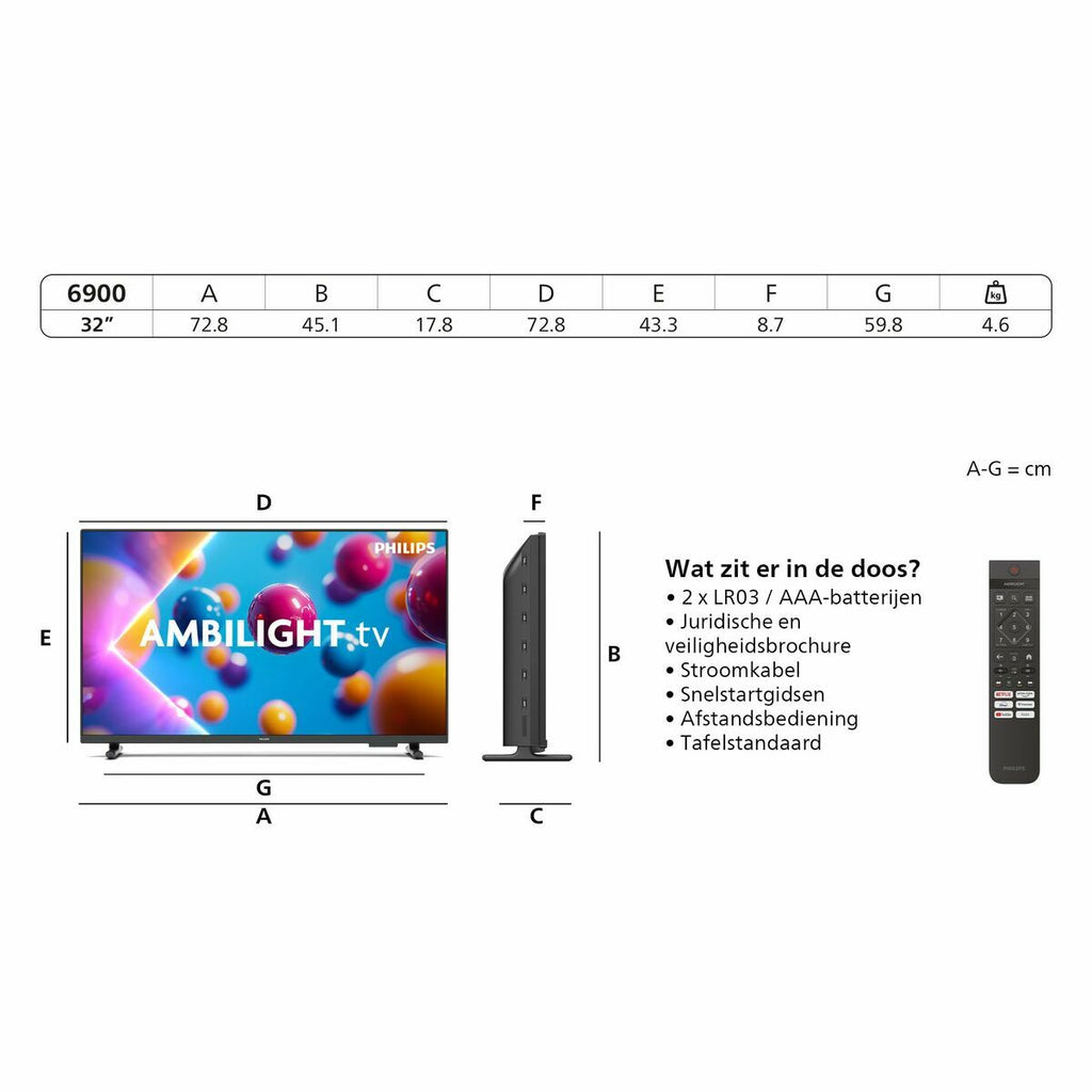 Philips Smart Tv Philips 32Pfs6900/12 Full Hd 32" Led Hdr