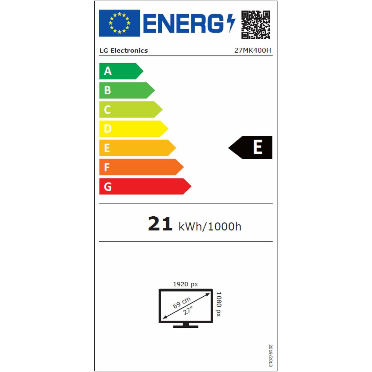 Skärm LG 27MK400H-BAEU 27" Full HD WLED