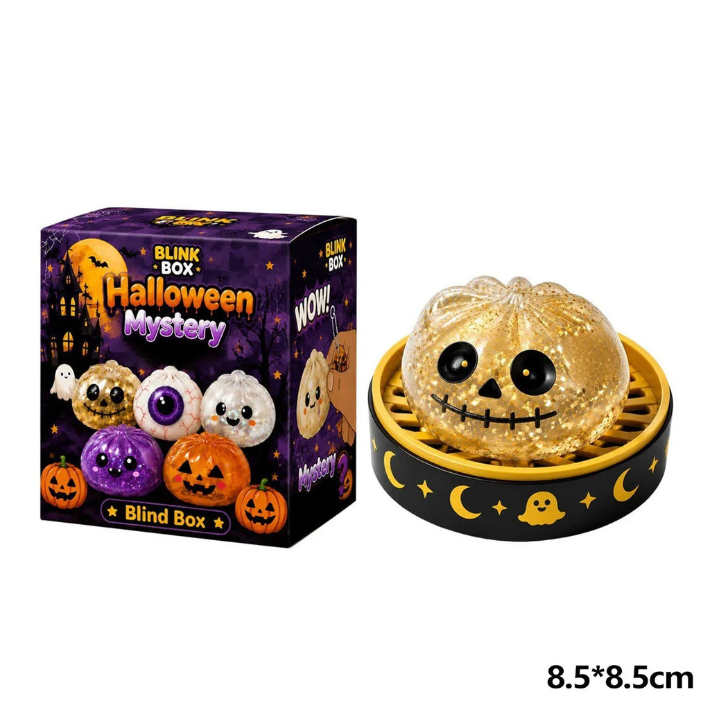 5 Styles Halloween Squishy Toy Pumpkin Eyeball Ghost Stress Relief Squeeze Toy Soft Sensory Fidget Toy Party Favor Gift