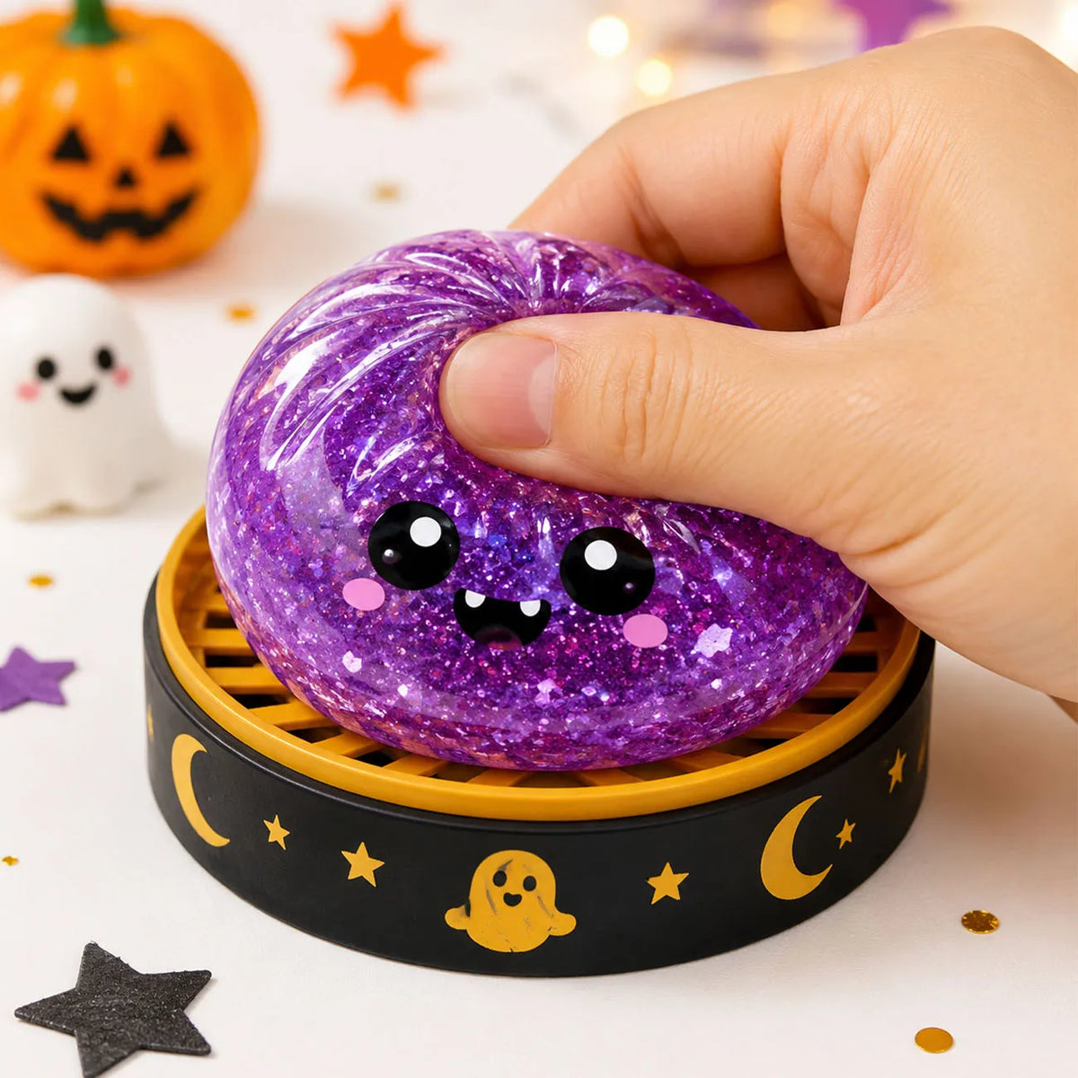 5 Styles Halloween Squishy Toy Pumpkin Eyeball Ghost Stress Relief Squeeze Toy Soft Sensory Fidget Toy Party Favor Gift