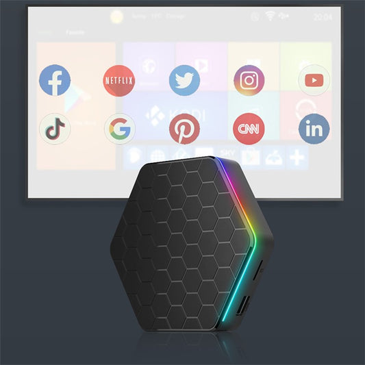 T95z plus Android 12.0 TV Box 2GB+16GB EU Plug Quad Core 6K HD Video Player WiFi Bluetooth-kompatibel 5.0 Set Top Box