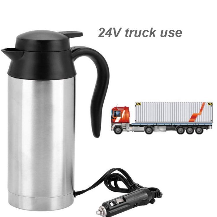 750ml Car Electric Kettle Portable Stainless Steel Heating Kettle (BPA-Free, No FDA Certified