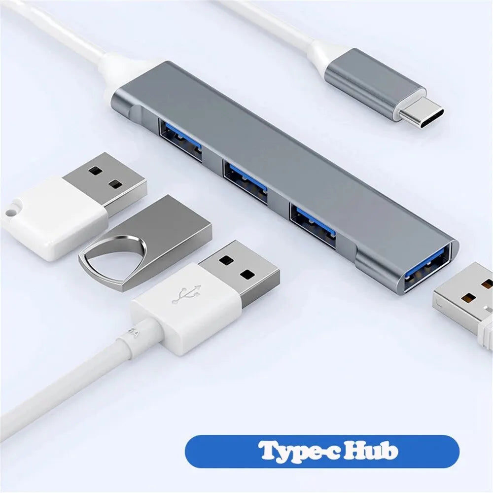 4 In 1 Multi Ports HUB USB 3.0 Type C HUB Expander Splitter HUB High Speed OTG Adapter For Laptops PC Hard Drive Mouse Keyboard