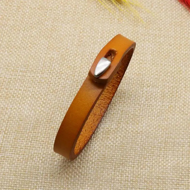 Vintage Äkta Läder Manschettarmband
