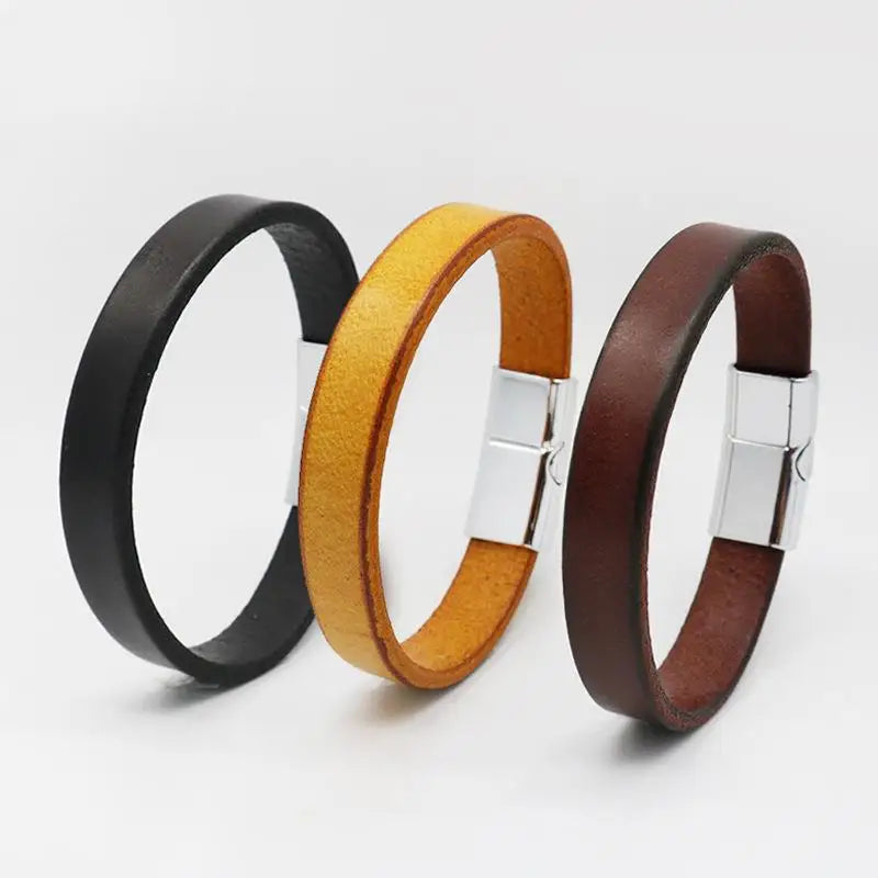 Vintage Äkta Läder Manschettarmband