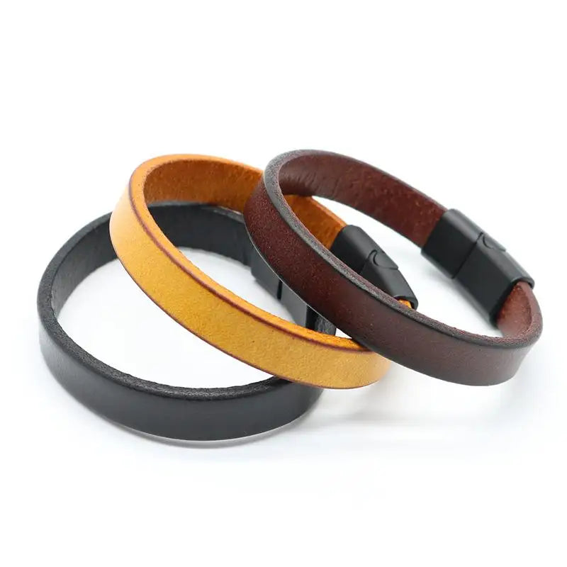 Vintage Äkta Läder Manschettarmband