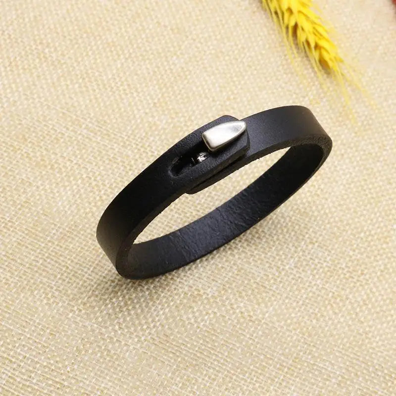 Vintage Äkta Läder Manschettarmband