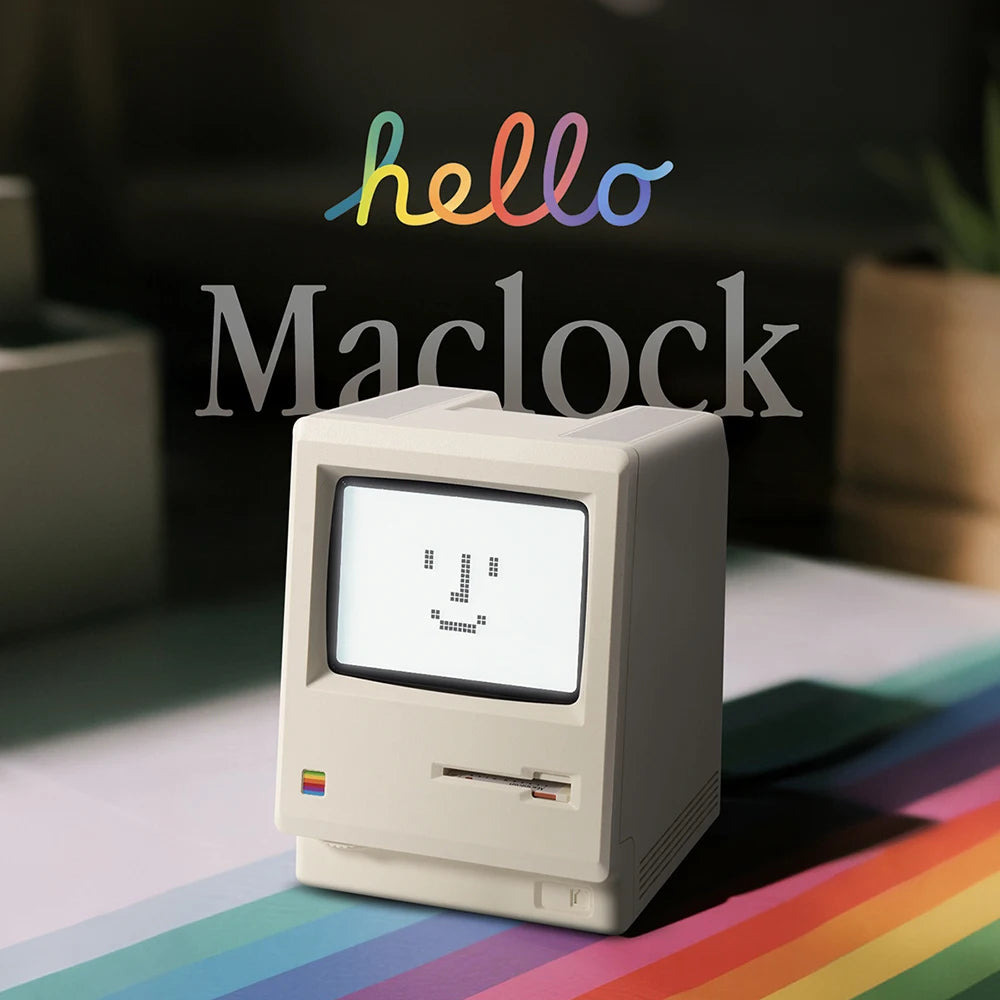 Retro Maclock Macintosh Alarm Clock A Classic Desktop Ornament with A Digital Clock Design