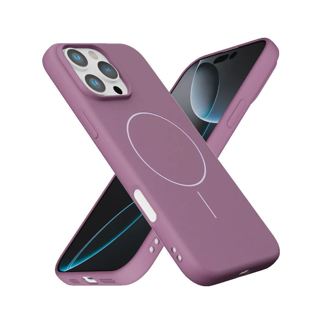 Lyxig frostat TPU-magnetiskt Magsafe-skal