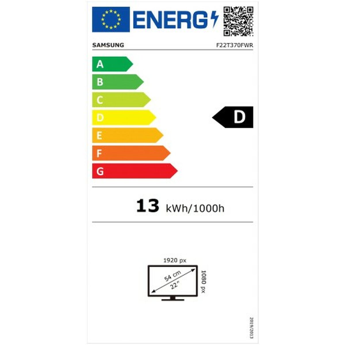 Skärm Samsung LF22T370FWRXEN Full HD 22" 1920 x 1080 px
