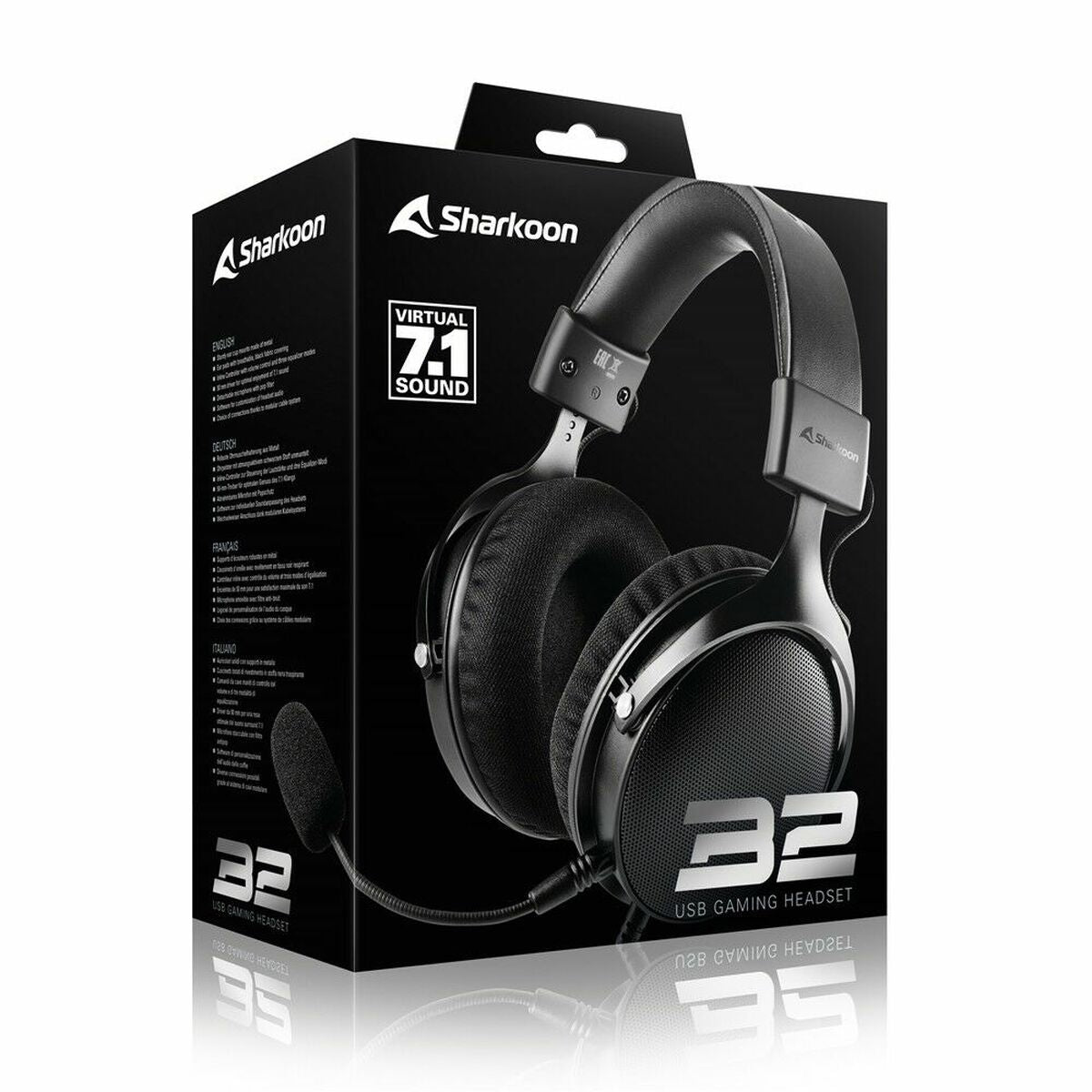 Gamingheadset med mikrofon Sharkoon B2