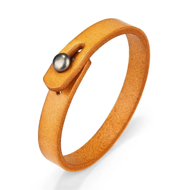 Vintage Äkta Läder Manschettarmband