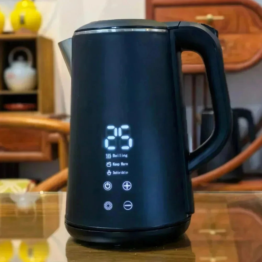 220V 1.6L Electric Kettle 304 Stainless Steel Kettle Household Anti Scalding Insulation Multifunctional Kettle Home Appliance
