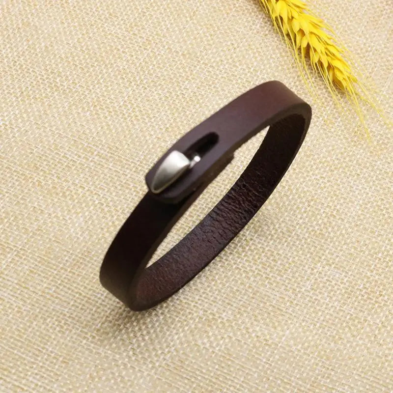 Vintage Äkta Läder Manschettarmband