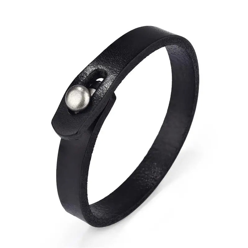 Vintage Äkta Läder Manschettarmband