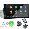 7-tums bilradio 1 Din Carplay Android Auto multimediaspelare HD pekskärm FM AUX-ingång Bluetooth MirrorLink