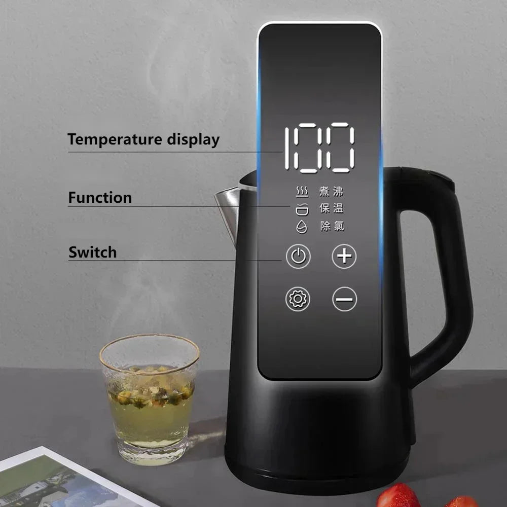 220V 1.6L Electric Kettle 304 Stainless Steel Kettle Household Anti Scalding Insulation Multifunctional Kettle Home Appliance