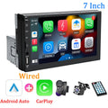 7“ Car Radio 1 Din Carplay Android Auto Multimedia Player HD Touch Screen FM AUX Input Bluetooth MirrorLink Universal Autoradio