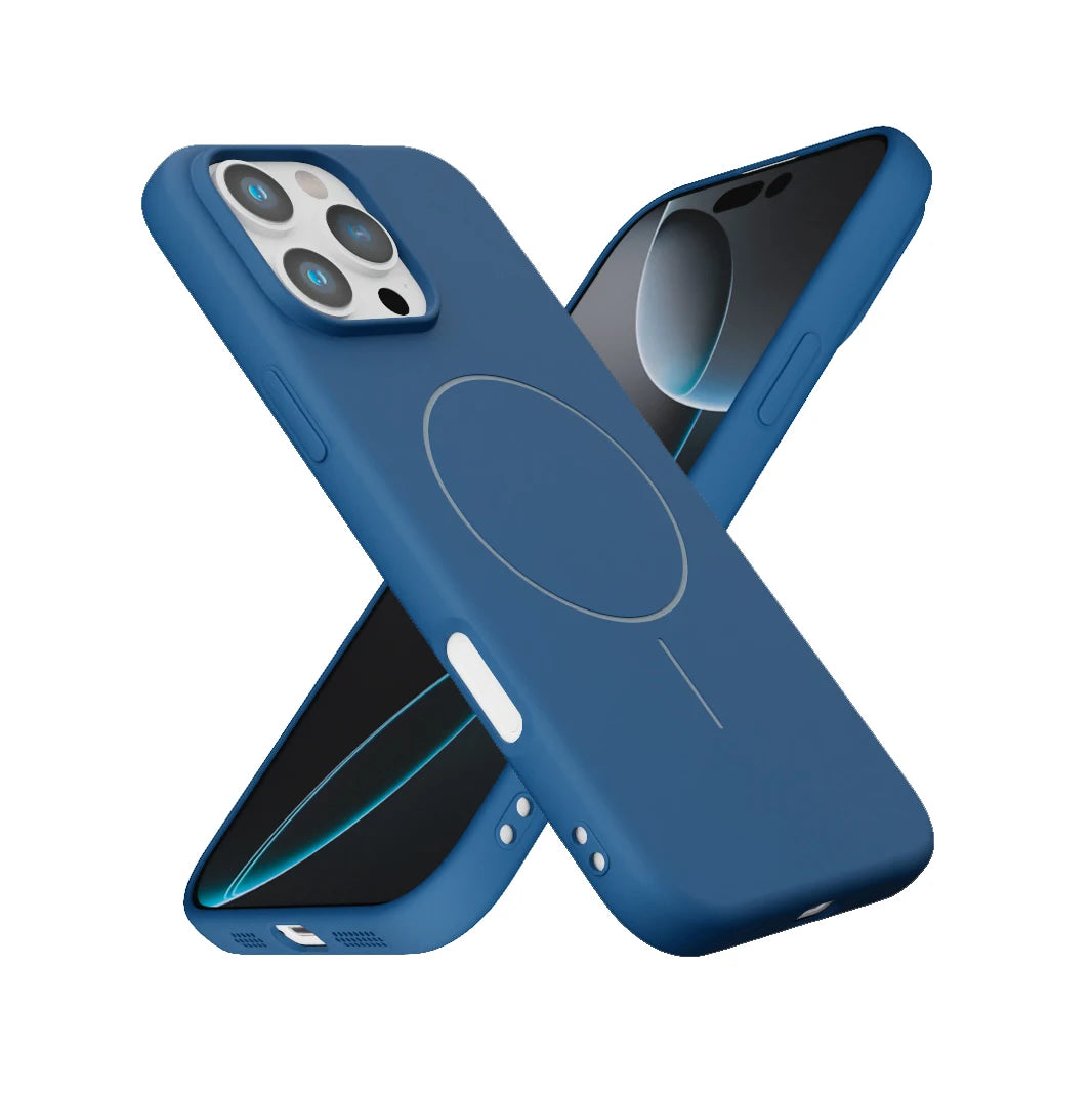 Lyxig frostat TPU-magnetiskt Magsafe-skal