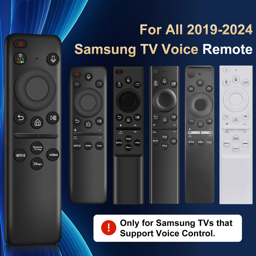 Solar Voice Remote Control for Samsung Smart TVs 2019-2024 Neo QLED OLED Smart TV Charging Replacement Voice Remote