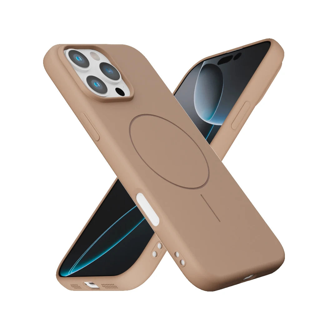 Lyxig frostat TPU-magnetiskt Magsafe-skal