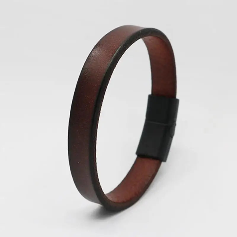 Vintage Äkta Läder Manschettarmband