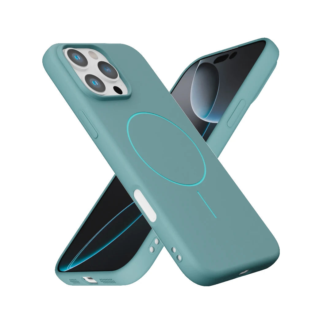 Lyxig frostat TPU-magnetiskt Magsafe-skal