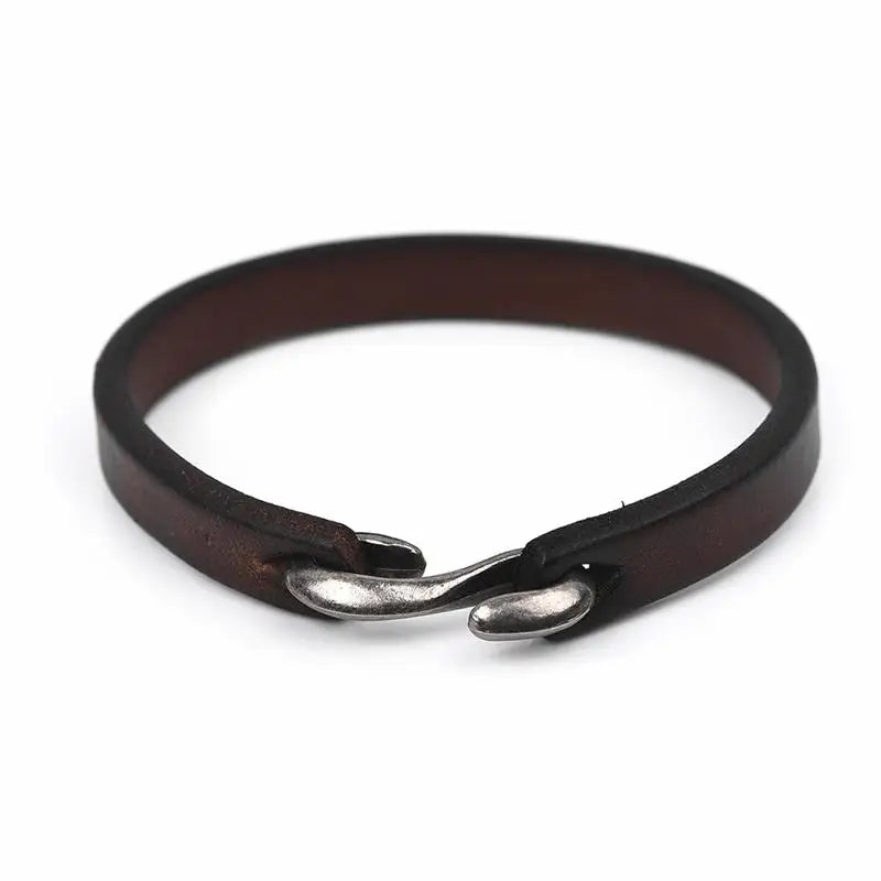 Vintage Äkta Läder Manschettarmband