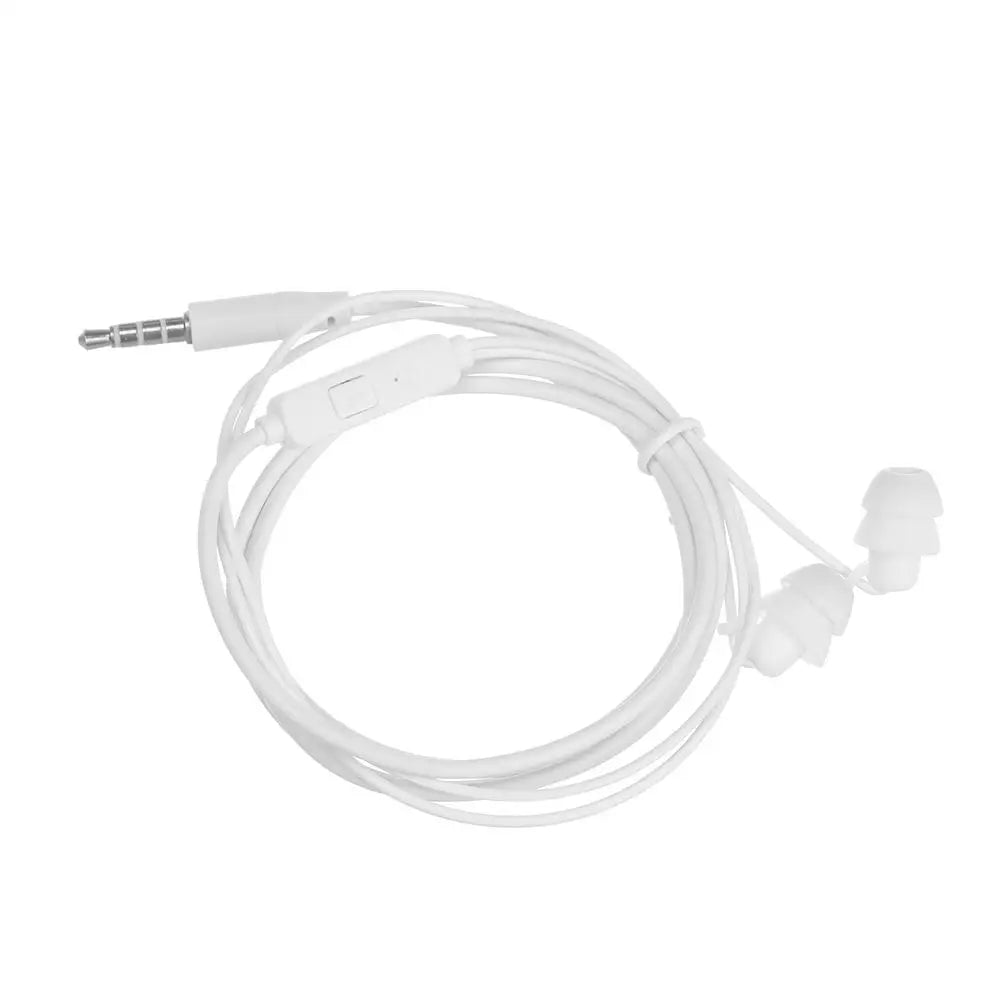 3.5mm Silica Gel Noise Reduction Sleep Headphones Earphones Noise Reduction In-Ear Headset