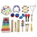 19Pcs / Set Tambourine Xylophone Barbell Musical Instrument Toy Kit Children Gift Educational Toys