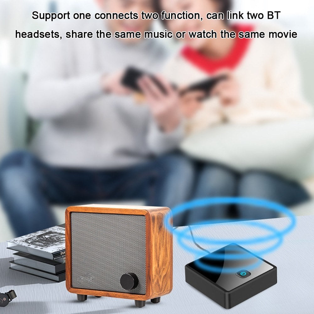 Fiber Optic Bluetooth-compatible 5.0 Audio Transmitter Receiver 2-in-1 Wireless Bluetooth-compatible Adapter One Connects Two Audio Adapter