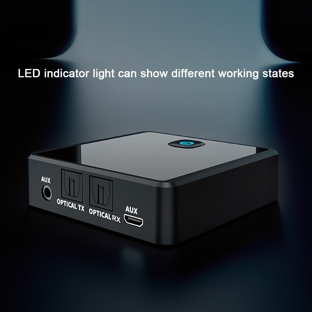 Fiber Optic Bluetooth-compatible 5.0 Audio Transmitter Receiver 2-in-1 Wireless Bluetooth-compatible Adapter One Connects Two Audio Adapter
