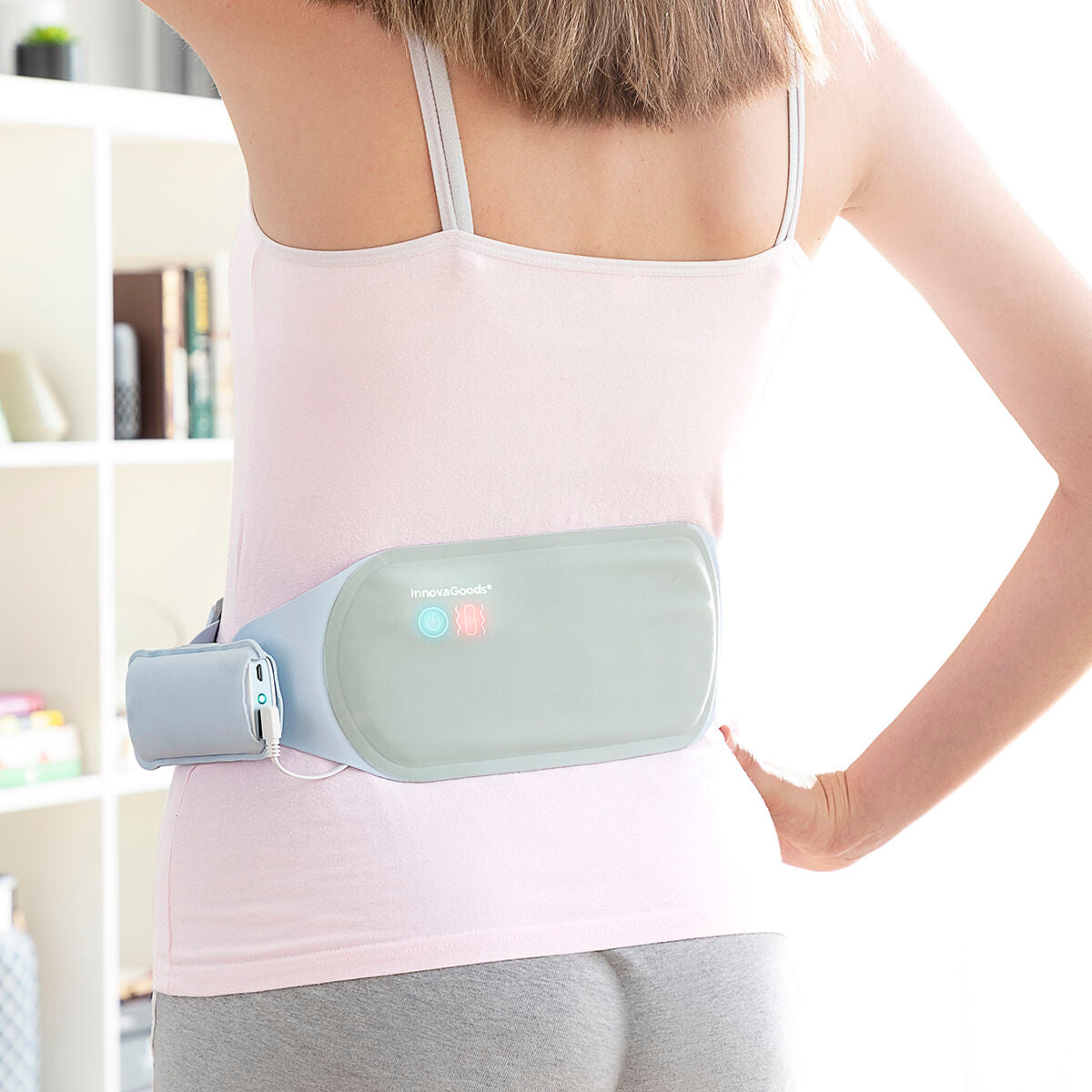 Laddningsbart trådlöst massage- och värmebälte Beldisse InnovaGoods