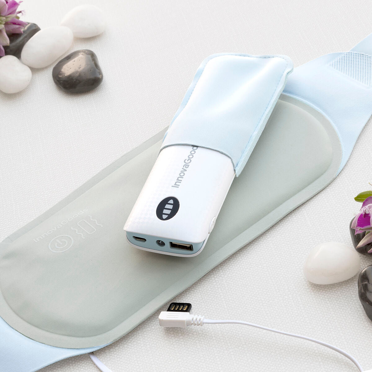 Laddningsbart trådlöst massage- och värmebälte Beldisse InnovaGoods