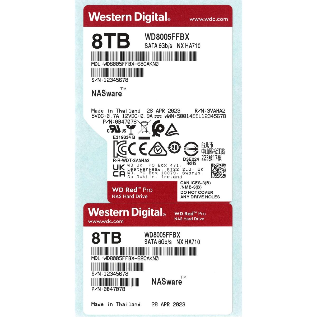 Hårddisk Western Digital WD8005FFBX 3,5" 8 TB HDD