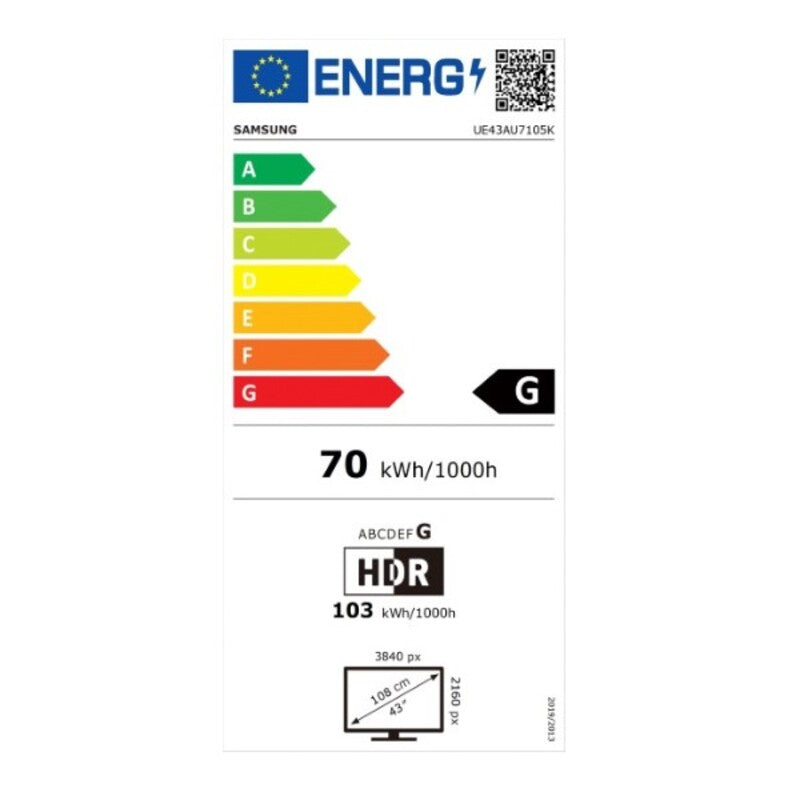 Smart-TV Samsung UE43AU7105 LED 4K Ultra HD 43"