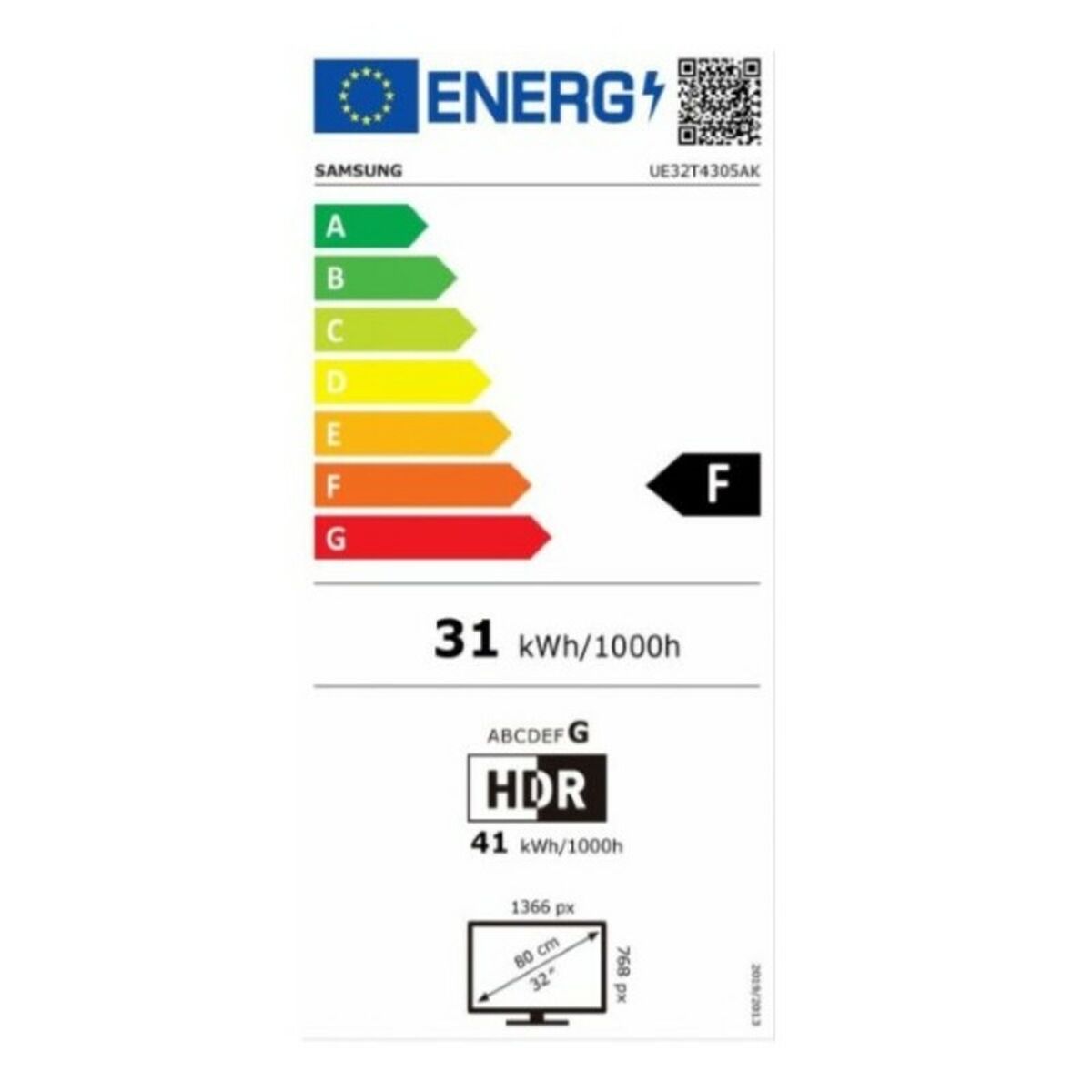 Smart-TV Samsung UE32T4305 32" HD LED WiFi Svart