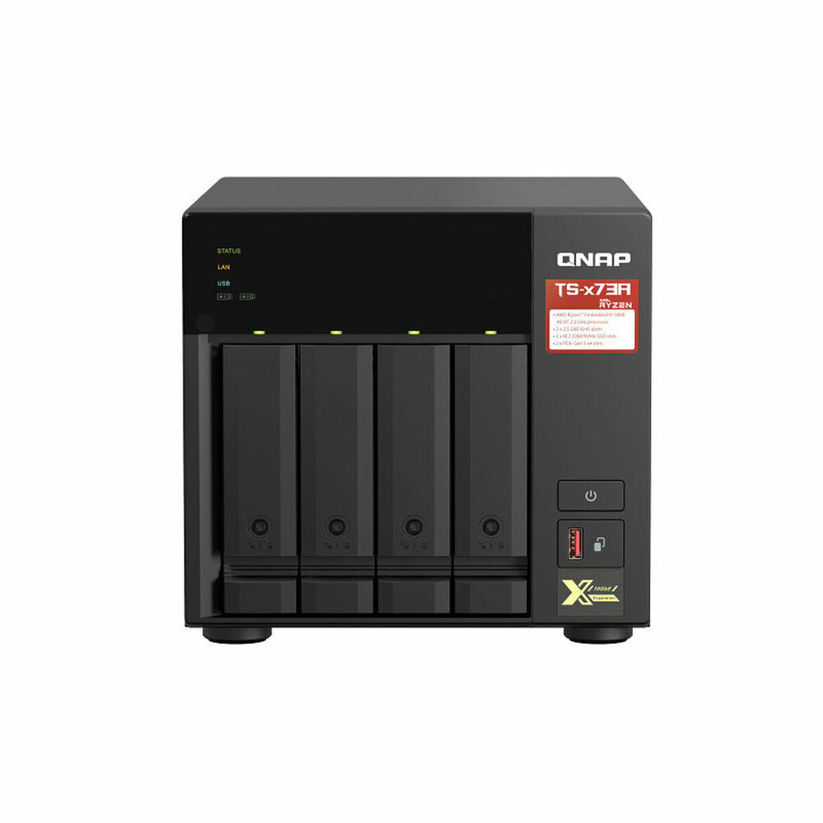 Nätlagringsenhet NAS Qnap TS-473A Svart AMD Ryzen V1500B
