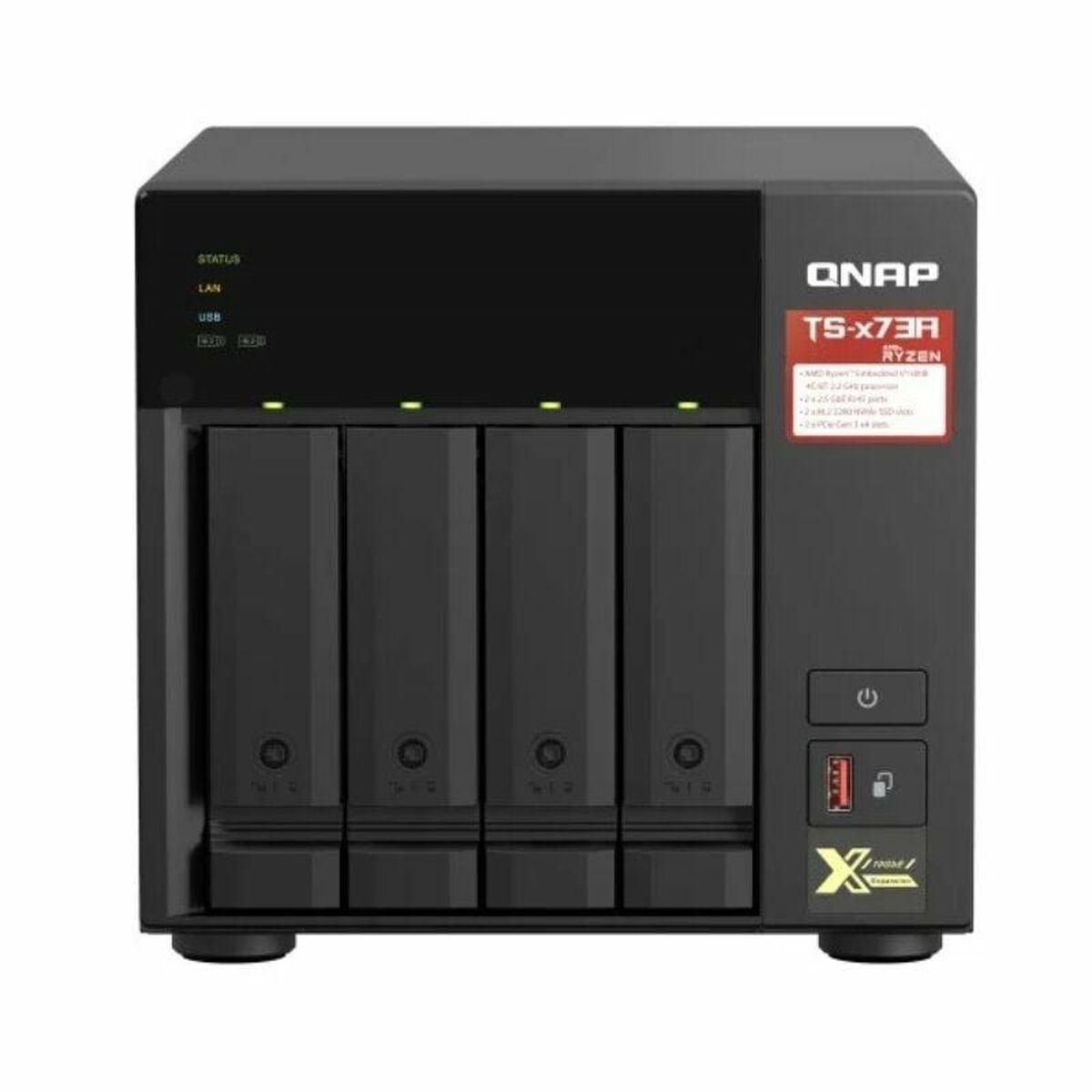 Nätlagringsenhet NAS Qnap TS-473A Svart AMD Ryzen V1500B