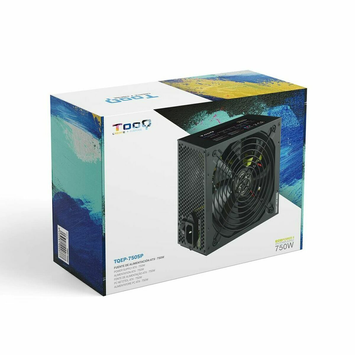 Strömtillförsel TooQ TQAPOLO-750SP ATX 750 W CE - RoHS